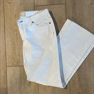 LOFT Women's Off-White Straight Leg Jeans